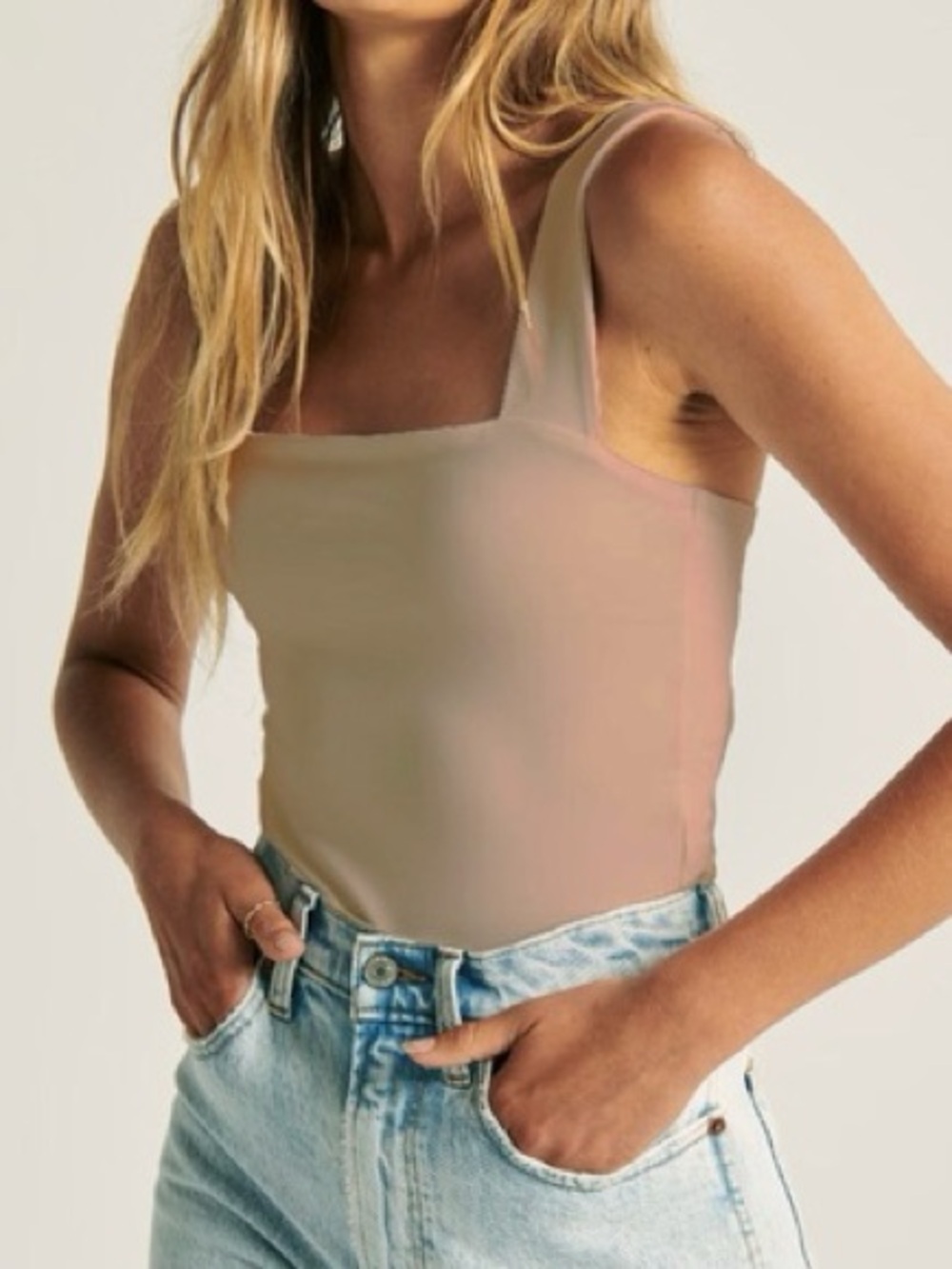 Abercrombie & Fitch Double-Layered Seamless Squareneck Bodysuit